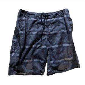 O’Neill gray black bathing suit swim trunks board shorts 36 large